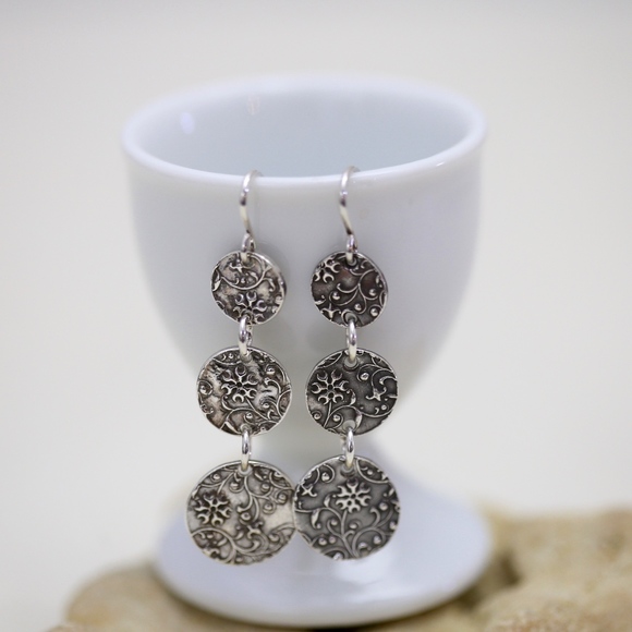 Sterling silver earring dangles - Picture 4 of 5